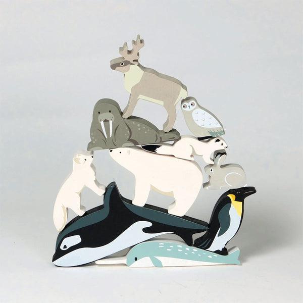 CREA Jouets d'animaux du pôle nord, 10 pièces, Figurines d'animaux