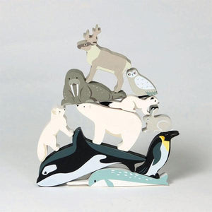 Coffret animaux polaires - 10 Figurines en bois
