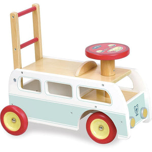 Minibus porteur 2 en 1 - porteur et chariot de marche - Pour enfants de 18 mois et + - Vilac
