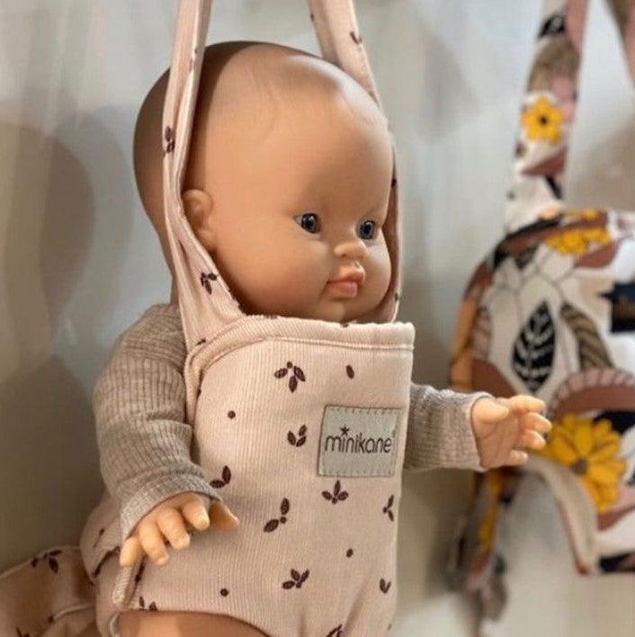Porte-bébé en coton pour poupée et poupon - Motif Végétal