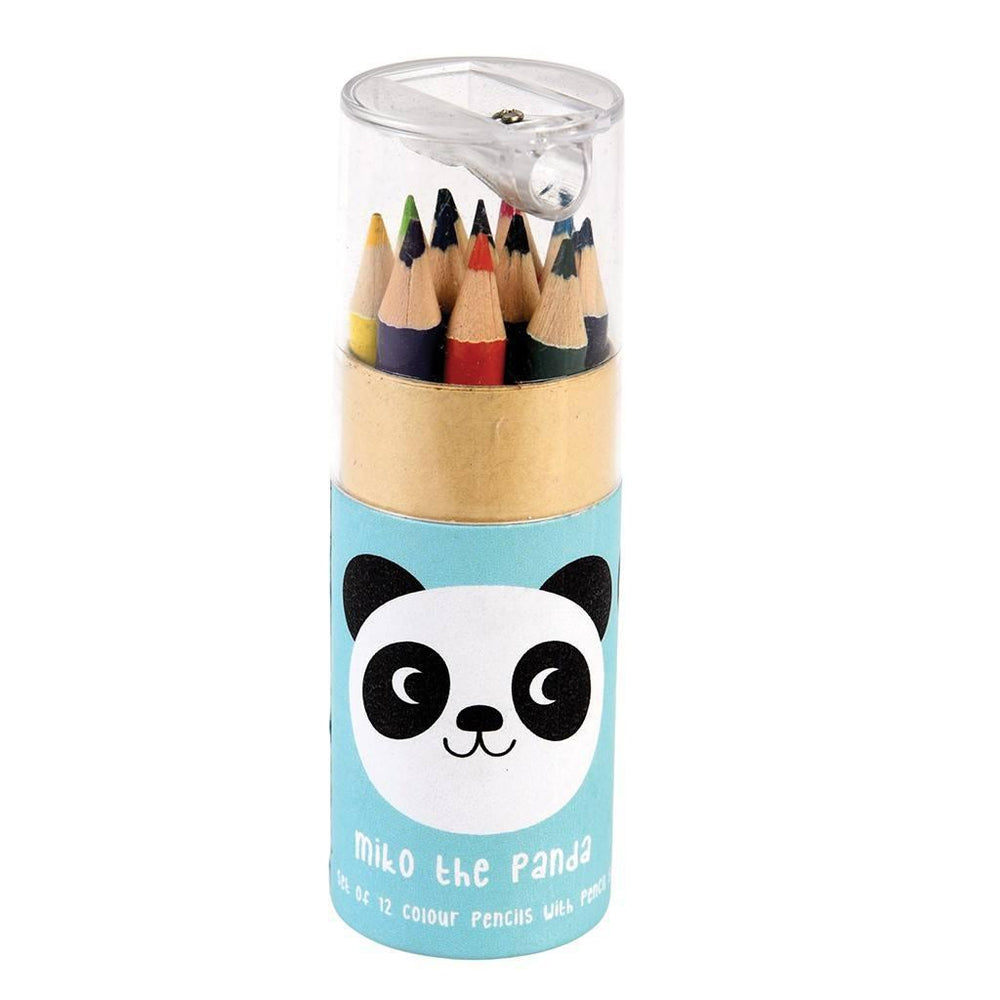 Boîte 12 mini crayons de couleurs à emporter - Miko le Panda