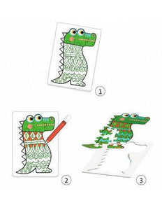 Aperçu crocodile - Puzzle DIY à colorier soi-même Animocolor