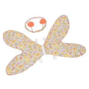- Kit de déguisement papillon avec ailes rigides en liberty et bandeau pour les antennes 3-6 ans - Meri Meri