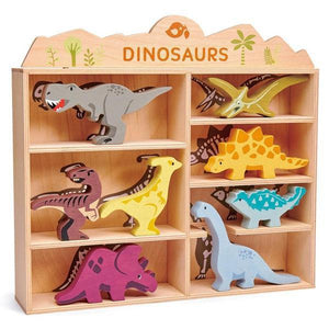 Coffret dinosaures - 8 Figurines en bois