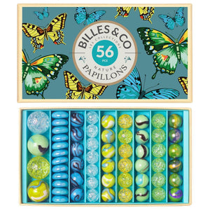 Boîte de 56 billes Papillon - Billes & co - Idées cadeaux pour enfant à chaque âge