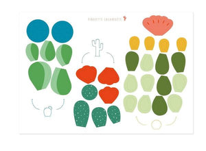Mes cactus colorés - 6 cactus à créer-2-Pirouette Cacahouète-Kit créatif pour enfant