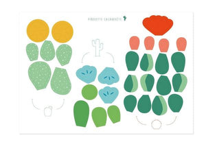 Mes cactus colorés - 6 cactus à créer-6-Pirouette Cacahouète-Kit créatif pour enfant
