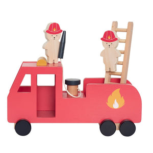 Camion de pompier - Jouet d'éveil en bois - Jabadabado