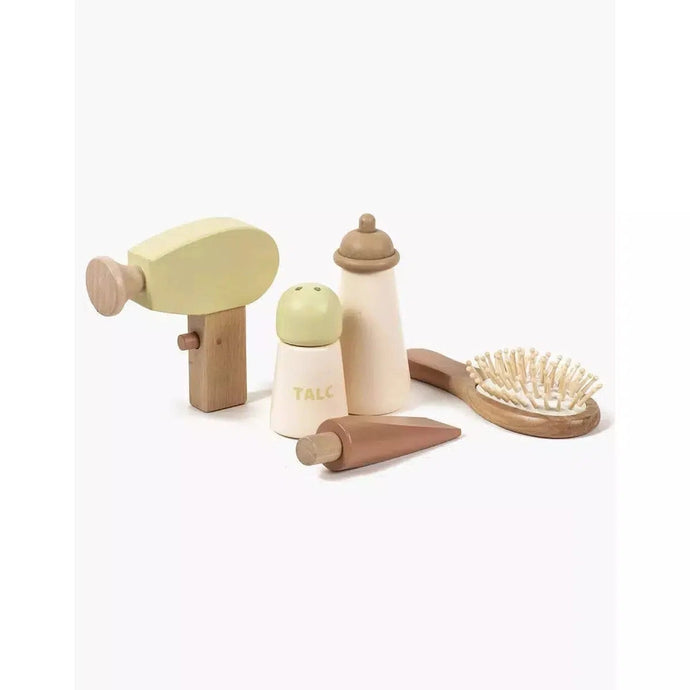 Set de toilette en bois - Accessoires pour poupée et poupon