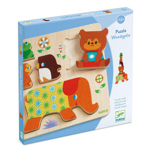 Puzzle en bois à encastrer pour bébé Woodypile