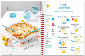 Recette clafoutis aux mirabelles - Livre de recettes pour enfant - Les Desserts des petits gourmands - 123 soleil