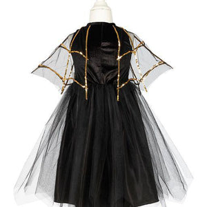 Déguisement robe de sorcière Evilian enfant 8-10 ans, couleur noire et dorée