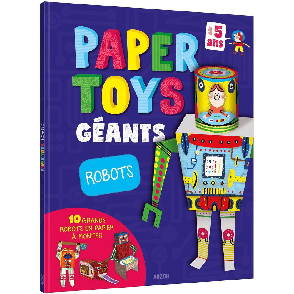 PaperToys géants - Robots-4-Auzou-Kit créatif pour enfant