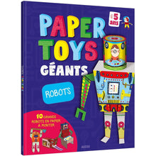 Charger l&#39;image dans la galerie, PaperToys géants - Robots-4-Auzou-Kit créatif pour enfant