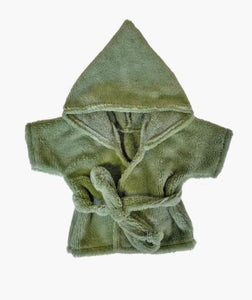 Peignoir Teddy en tissu éponge couleur Vert amande - Vêtement pour poupée et poupon - Minikane