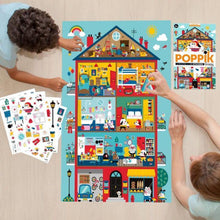 Charger l&#39;image dans la galerie, Activité enfant 3 ans et plus - Poster pédagogique et 100 stickers La maison de Graou - Poppik