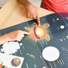 Charger l&#39;image dans la galerie, Système solaire - Poster pédagogique et 40 stickers Astronomie - Poppik
