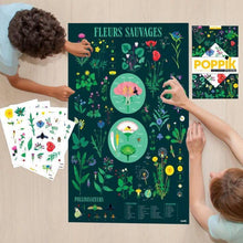Charger l&#39;image dans la galerie, Poster et gommettes - Poster pédagogique et 72 stickers Botanique - Poppik
