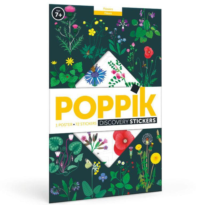 Pochette - Poster pédagogique et 72 stickers Botanique - Poppik