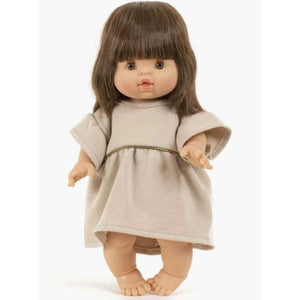 Robe Daisy en molleton couleur Lin - Vêtement pour poupée et poupon - Minikane