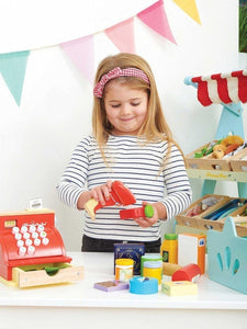 Jeu de marchande-Panier de courses et scanner-Le Toy Van- Jouet en bois écologique-Nos idées cadeaux pour enfant à chaque âge-7