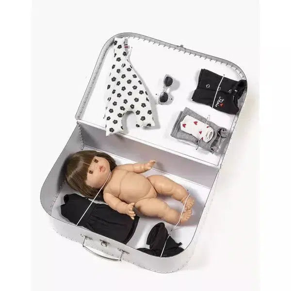 Ma valise d'antan - Coffret cadeau avec 1 poupée fille Jeanne et ses accessoires - Thème Les P'tits Parisiens