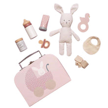 Charger l&#39;image dans la galerie, Valisette bébé lapin doudou et accessoires - Coffret cadeau enfant -  Jabadabado