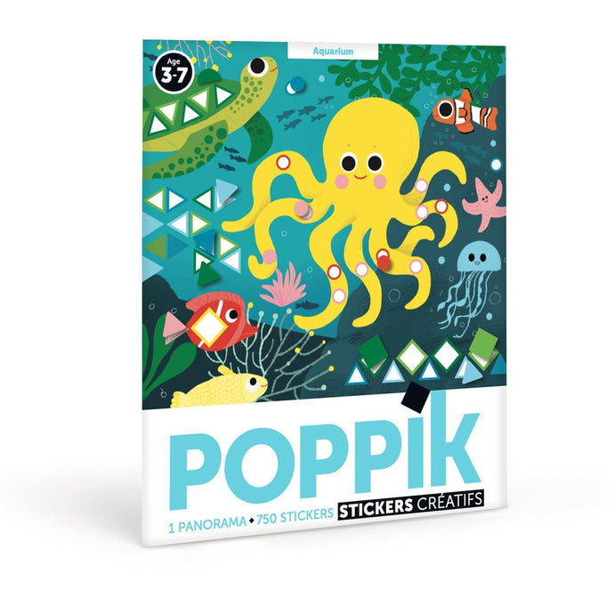 Gommettes Aquarium - Poppik - Activité créative pour enfant à partir de 3 ans