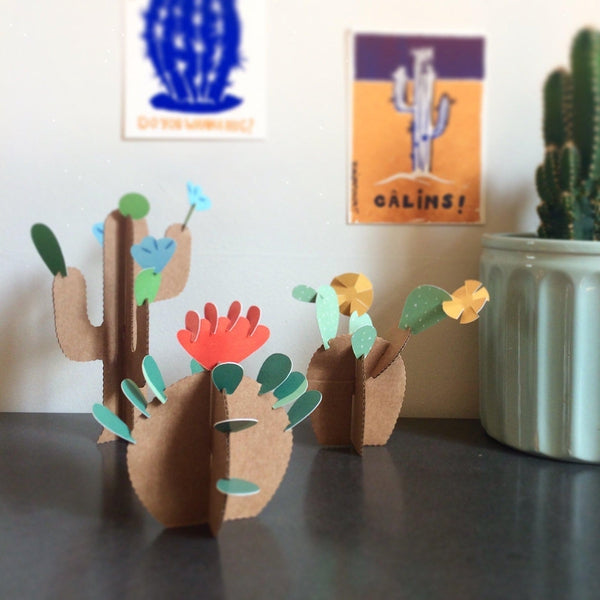 Mes cactus colorés - 6 cactus à créer-Pirouette Cacahouète-Kit créatif pour enfant