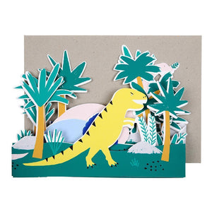 Carte anniversaire - Dinosaures-3-Meri Meri-Anniversaire coloré pour les enfants