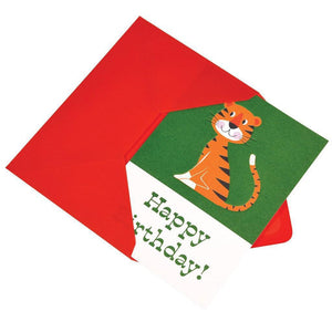 Carte anniversaire - Tigre-2-Rex London-Anniversaire animaux sauvages pour les enfants