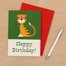 Charger l&#39;image dans la galerie, Carte anniversaire - Tigre-3-Rex London-Anniversaire animaux sauvages pour les enfants