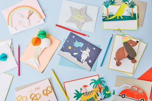 Carte anniversaire - Dinosaures-2-Meri Meri-Anniversaire coloré pour les enfants
