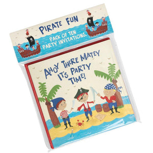 Cartes d'invitation anniversaire - Pirates-3-Rex London-Anniversaire pour enfants sur le thème de l'océan, des pirates, des sirènes