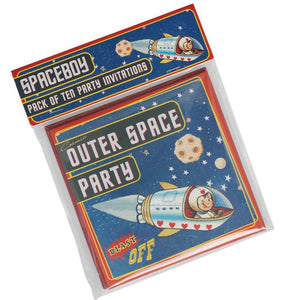 Cartes d'invitation anniversaire - Spaceboy-3-Rex London-Anniversaire pour enfants sur le thème de l'espace et des robots
