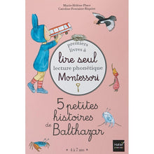 Charger l&#39;image dans la galerie, Coffret Premiers livres à lire seul - 5 petites histoires de Balthazar - Pédagogie Montessori (niveau 1)-Hatier Jeunesse- Les livres Montessori pour enfants