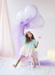 Princesse déguisement - Déguisement robe de princesse Arc-en-Ciel pour enfant 5-6 ans - Meri meri 