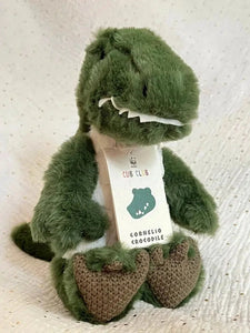 Doudou écologique - Cornelio le crocodile vert 29cm