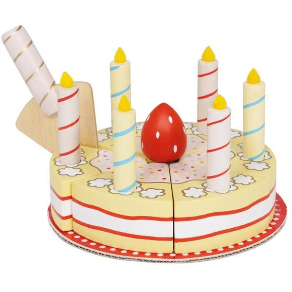 Gâteau d'anniversaire à la vanille - Dinette en bois