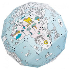 Charger l&#39;image dans la galerie, Mon globe terrestre 3D à colorier - Loisir créatif enfant 6 ans et +