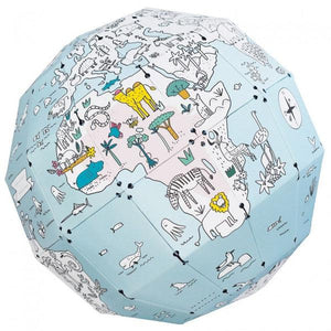 Mon globe terrestre 3D à colorier - Loisir créatif enfant 6 ans et +