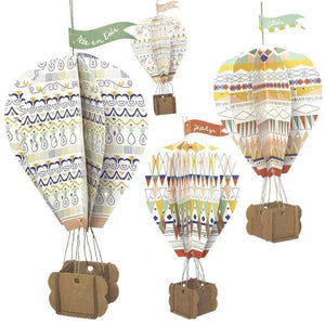 Mes montgolfières de rêve - 4 montgolfières + 4 nuages à créer-2-Pirouette Cacahouète-Kit créatif pour enfant