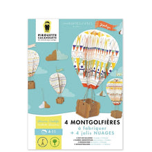 Charger l&#39;image dans la galerie, Mes montgolfières de rêve - 4 montgolfières + 4 nuages à créer-Pirouette Cacahouète-Kit créatif pour enfant