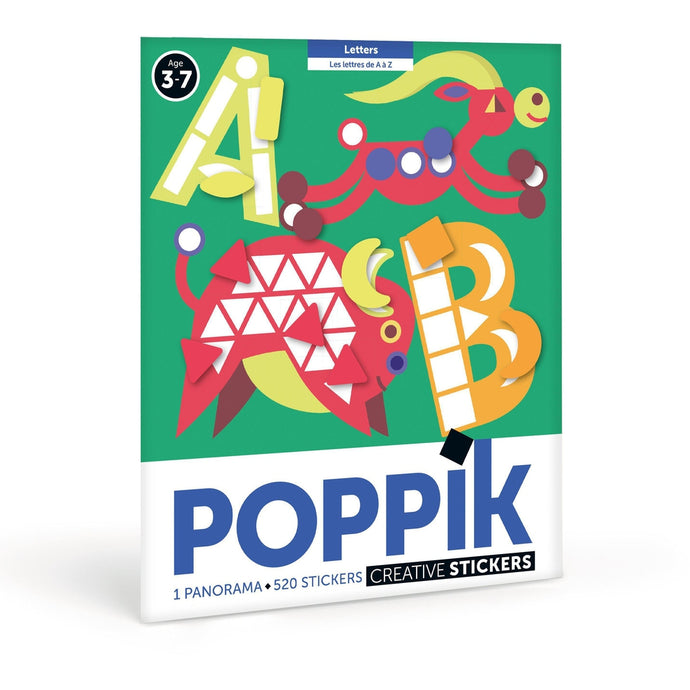 Gommettes Les lettres de A à Z - Poppik - Activité créative pour les enfants à partir de 3 ans
