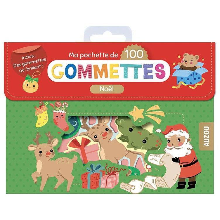 Ma pochette de 100 gommettes - Noël-Auzou-Papeterie pour enfant