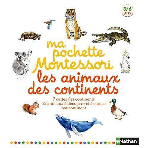 Ma pochette Montessori - Les animaux des continents-Nathan- Les livres Montessori pour enfants