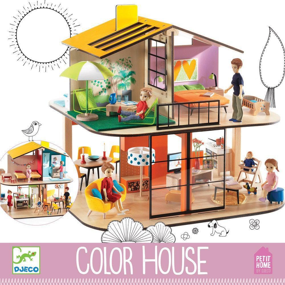 Maison de poupées contemporaine Color House Djeco