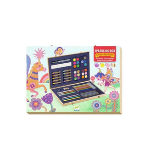 Malette Sparkling color box - Coffret en bois de nécessaire à dessin - Crayons et feutres pour enfant 6 ans et +