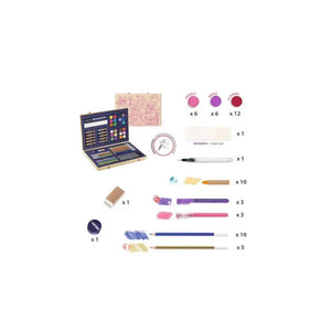 Malette Sparkling color box - Coffret en bois de nécessaire à dessin - Crayons et feutres pour enfant 6 ans et +