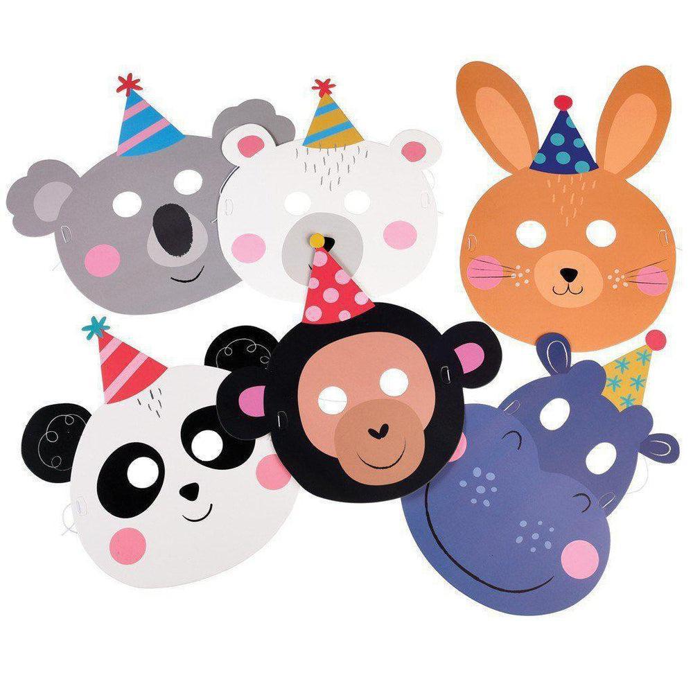 Masques Party animals-Rex London-Anniversaire coloré des enfants